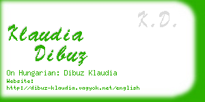 klaudia dibuz business card